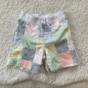 Patchwork Swim Trunks